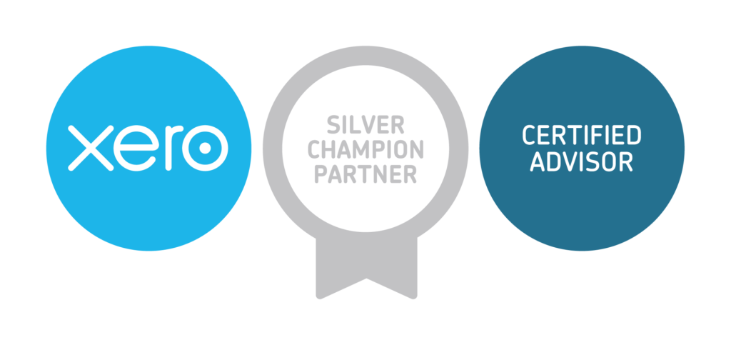 Xero logo, Silver Partner badge, and Certified Advisor badge